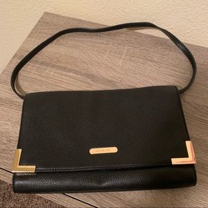 Michael Kors Black Leather Clutch Purse